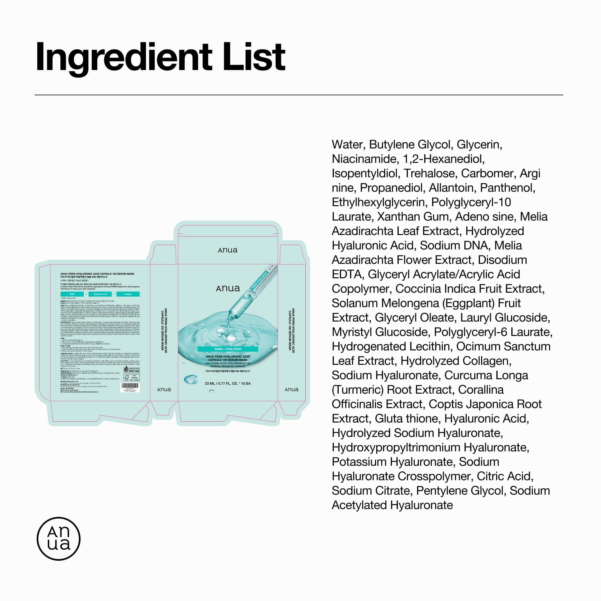 PDRN Hyaluronic Acid Capsule 100 Serum Mask 1ea